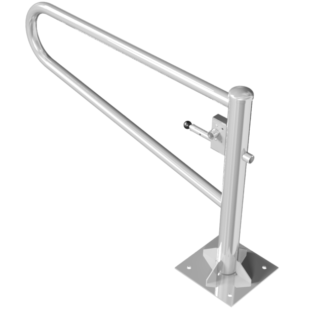 Swiveling gates | to be fixed by plugs, hot-dip galvanized | total width: 1500 mm | with triangular lock